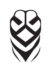 black and white tribal tattoo