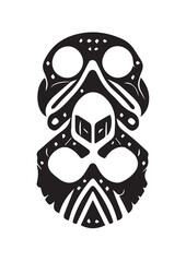 Tribal Tattoo Black and White Illustration
