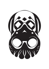 Tribal Tattoo Black and White Illustration
