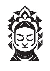 Buddhism Hindu Illustration Tattoo Black and White