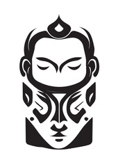 Buddhism Hindu Illustration Tattoo Black and White