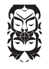 Buddhism Hindu Illustration Tattoo Black and White