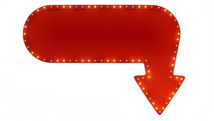 Arrow frame and gold light polygon style on white background. 3d rendering