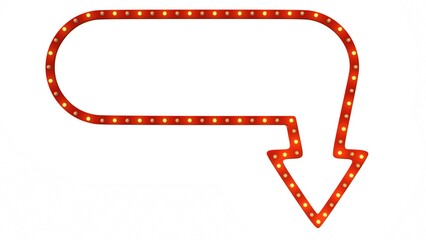 Arrow frame and gold light polygon style on white background. 3d rendering