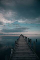 Fototapeta premium Steg ins Meer 