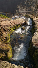 Urach Wasserfall scenic and dramatic waterfall in Bad Urach, Germany.