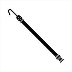 Stick With Hook On End Icon, Hook Attached At The End Of Stick