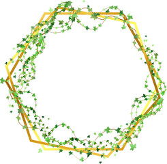 Green vine, creeper or ivy hanging from above or climbing the wall.Decorative column for garden or home.Template on white background