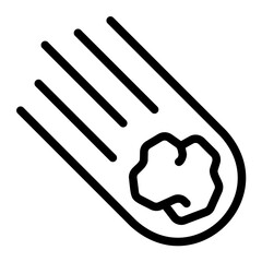 meteorite line icon © Nur Achmadi Yusuf