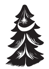 Obraz premium Christmas Tree Illustration