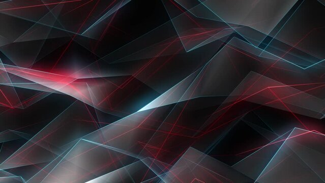 Abstract Red and Blue Geometric Shapes Background Loop