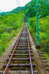 Fototapeta premium 妙見山ケーブル線路