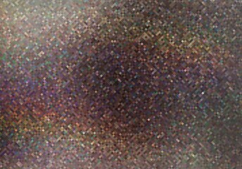 Black shimmering crystal texture decorated holographic sparkles. Dark glitter pixel decorative empty background.