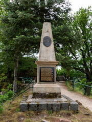 Therese's Obelisk of  Tereziin obelisk in Karlovy Vary also called Dauphine Obelisk in on Peter's Height, Karlovy Vary, Bohemia, Czech Republic © Dietmar