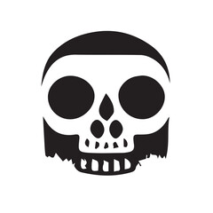 Skull Day of The Dead Black and White
