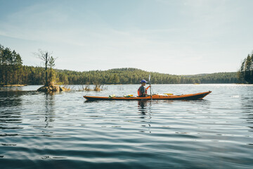 Kayaking in summer