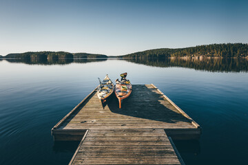 Kayaking in summer