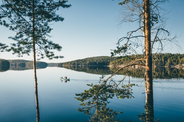 Kayaking in summer