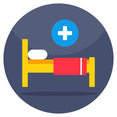 Obraz premium Trendy vector design of patient bed