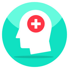 Obraz premium Colored design icon of healthy mi