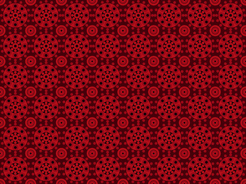 red seamless pattern floral wallpaper background design