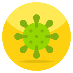 Flat design icon of COVID-19