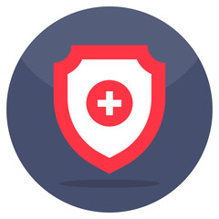 Flat design icon of medical insurance