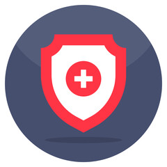 Obraz premium Flat design icon of medical insurance