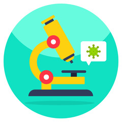 A linear design icon of lab research 