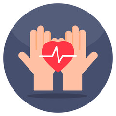 Obraz premium Modern design icon of heart care