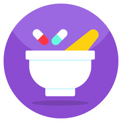 Modern design icon of pestle mortar