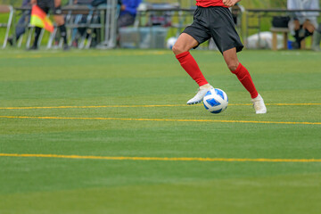 Obraz premium 少年サッカー試合風景