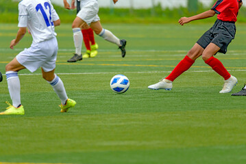 少年サッカー試合風景