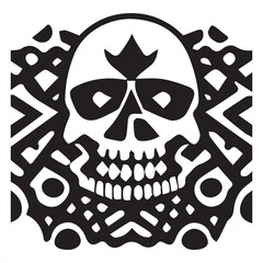 Day of the Dead Skull Illustration