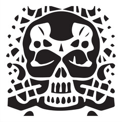 Day of the Dead Skull Illustration