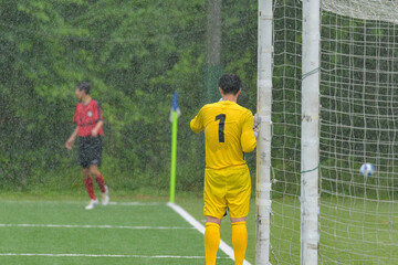 少年サッカー試合風景