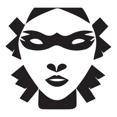 Woman Face Black and White