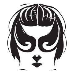 Woman Face Black and White