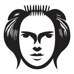 Woman Face Black and White