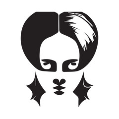 Woman Face Black and White