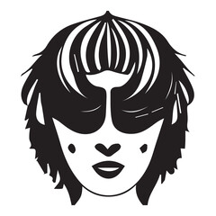 Woman Face Black and White