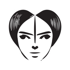 Woman Face Black and White