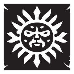 Sun Maori Illustration