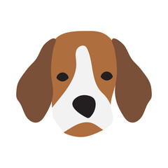 cute doodle illustration of dog breed American foxhound, beagle. dog in minimalist style