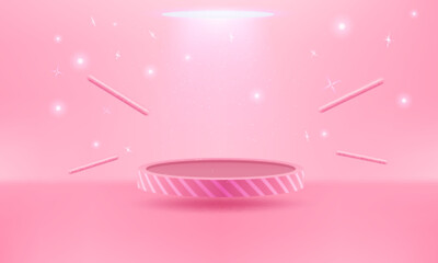 elegant podium with light effect for show your product