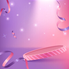 elegant podium with light effect for show your product