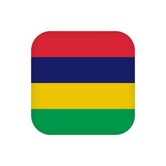 Mauritius flag, official colors. Vector illustration.