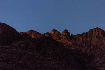 Fototapeta premium Top of mountain view of Saint Catherine mountain in Sinai, Egypt. 