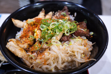 とても美味しい日本の焼肉丼