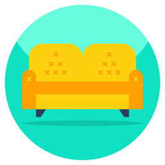 Modern design icon of sofa